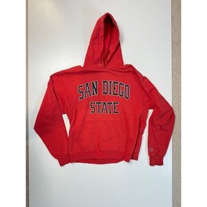 Champion San Diego State Aztecs Red Hoodie Sweatshirt Mens Size L